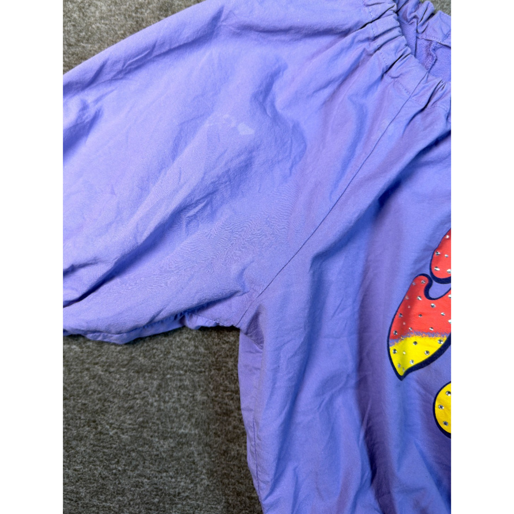 VTG Hysteric Glamour Purple Dreams Burn Down Cropped Puff Sleeve Top One Size - Picture 10 of 10